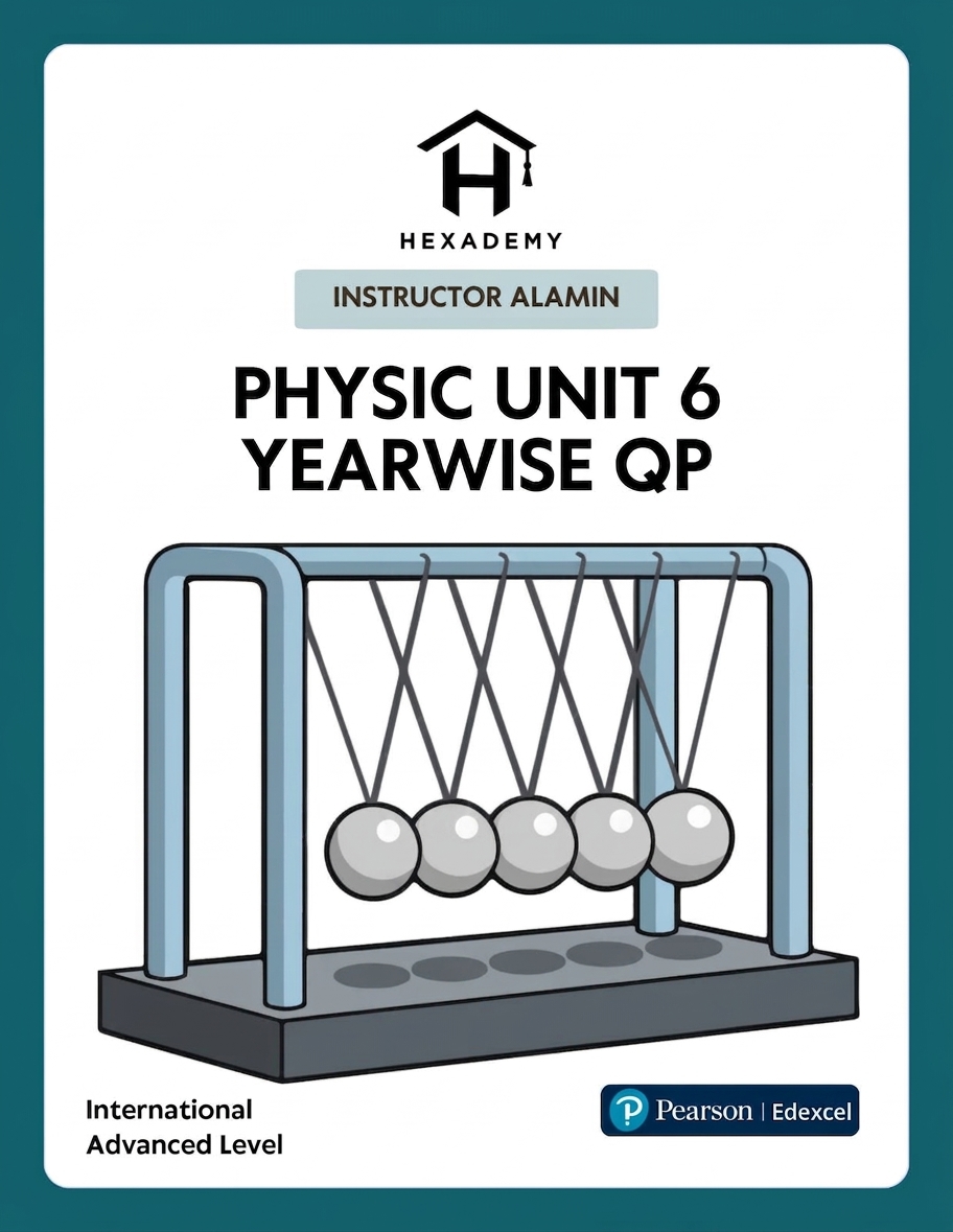 Physics Unit 6 Yearwise Question Papers Pearson Edexcel International A Level by Hexademy